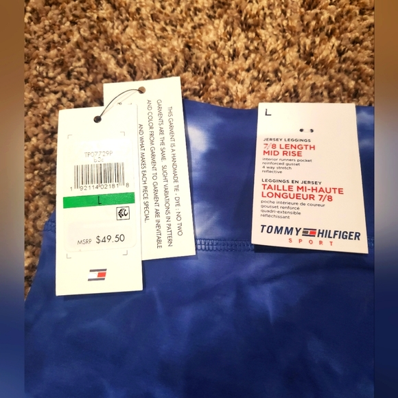 NWT Blue Tie Dye Tommy Hilfiger Leggings - Picture 3 of 3